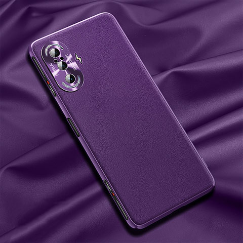 Coque Luxe Cuir Housse Etui QK1 pour Xiaomi Redmi K40 Gaming 5G Violet