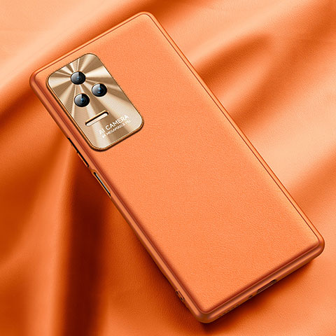 Coque Luxe Cuir Housse Etui QK1 pour Xiaomi Redmi K50 Pro 5G Orange