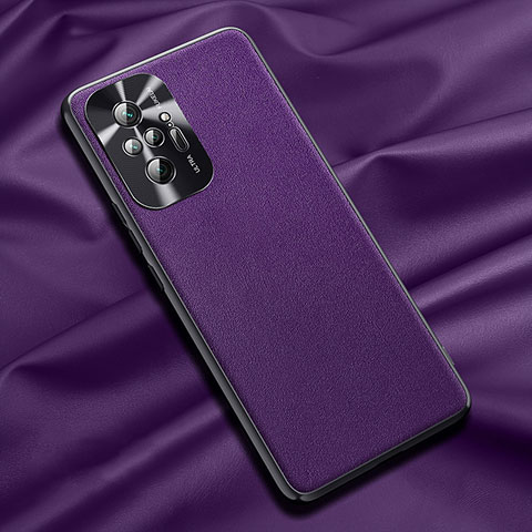 Coque Luxe Cuir Housse Etui QK1 pour Xiaomi Redmi Note 10 Pro 4G Violet