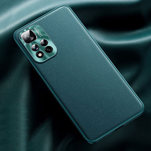 Coque Luxe Cuir Housse Etui QK2 pour Xiaomi Mi 11i 5G (2022) Cyan