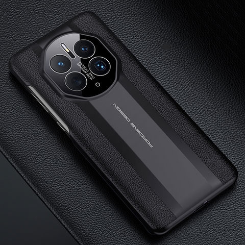 Coque Luxe Cuir Housse Etui QK4 pour Huawei Mate 50 Pro Noir