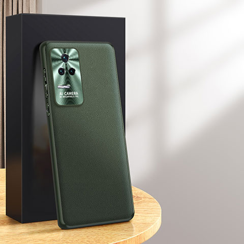 Coque Luxe Cuir Housse Etui QK5 pour Xiaomi Redmi K50 Pro 5G Vert