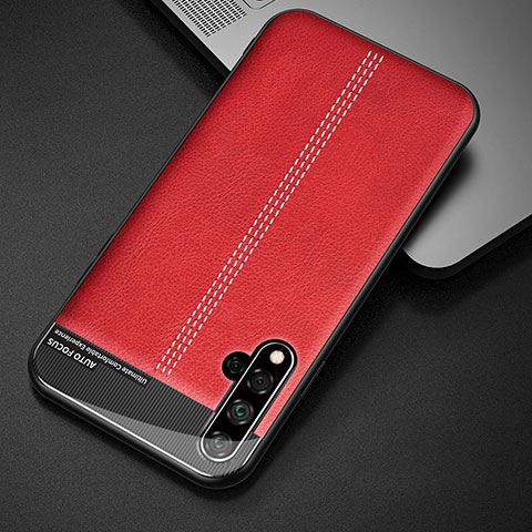 Coque Luxe Cuir Housse Etui R01 pour Huawei Nova 5 Pro Rouge