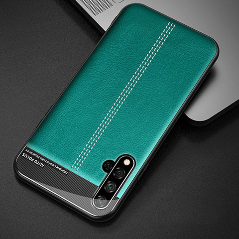 Coque Luxe Cuir Housse Etui R01 pour Huawei Nova 5 Pro Vert