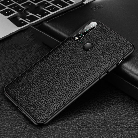 Coque Luxe Cuir Housse Etui R01 pour Huawei Nova 5i Noir