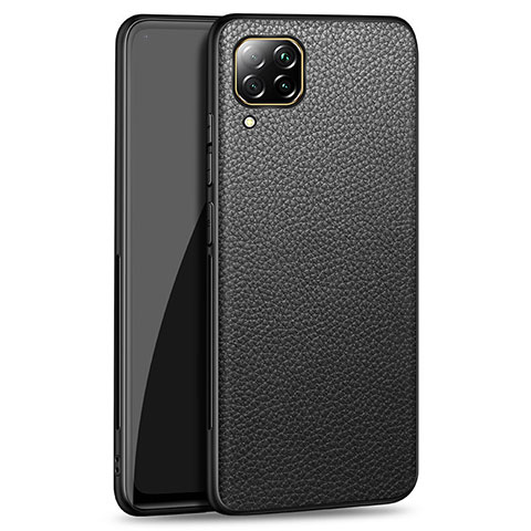 Coque Luxe Cuir Housse Etui R01 pour Huawei Nova 6 SE Noir