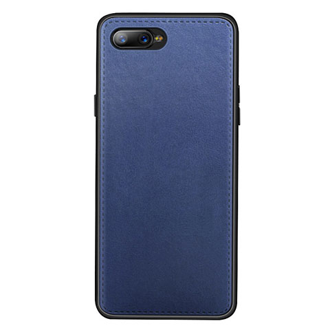 Coque Luxe Cuir Housse Etui R01 pour Oppo R15X Bleu