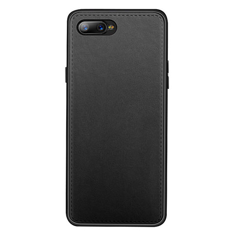 Coque Luxe Cuir Housse Etui R01 pour Oppo R15X Noir