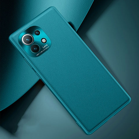 Coque Luxe Cuir Housse Etui R01 pour Xiaomi Mi 11 5G Vert