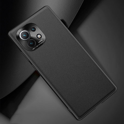 Coque Luxe Cuir Housse Etui R01 pour Xiaomi Mi 11 Lite 5G NE Noir