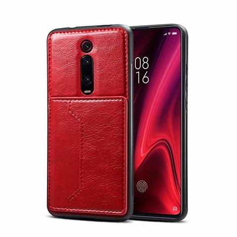 Coque Luxe Cuir Housse Etui R01 pour Xiaomi Mi 9T Rouge