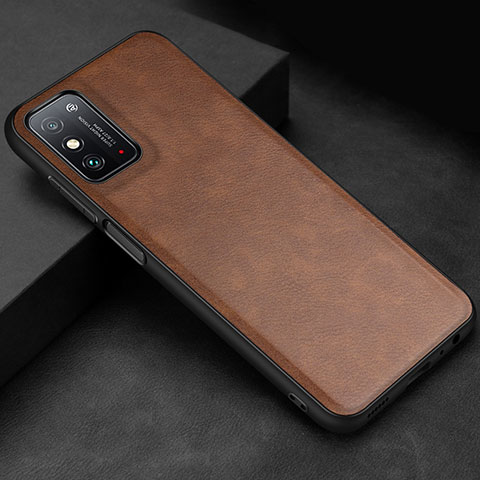 Coque Luxe Cuir Housse Etui R02 pour Huawei Honor X10 Max 5G Marron