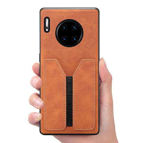 Coque Luxe Cuir Housse Etui R02 pour Huawei Mate 30 5G Orange