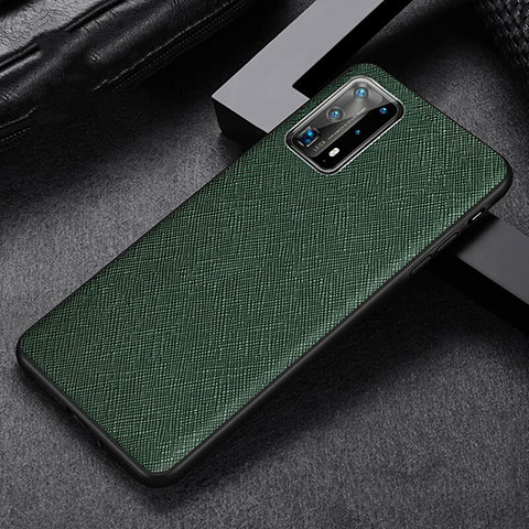 Coque Luxe Cuir Housse Etui R02 pour Huawei P40 Pro+ Plus Vert