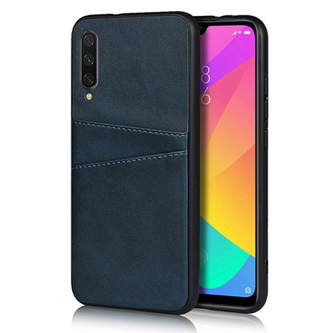 Coque Luxe Cuir Housse Etui R02 pour Xiaomi Mi A3 Bleu