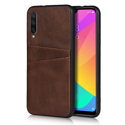 Coque Luxe Cuir Housse Etui R02 pour Xiaomi Mi A3 Marron