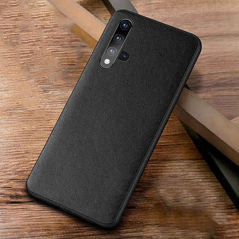 Coque Luxe Cuir Housse Etui R03 pour Huawei Honor 20 Noir