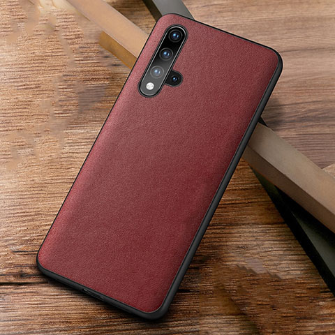 Coque Luxe Cuir Housse Etui R03 pour Huawei Honor 20 Rouge