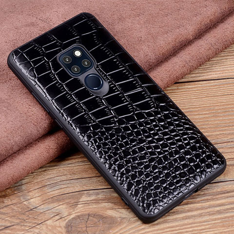 Coque Luxe Cuir Housse Etui R03 pour Huawei Mate 20 X 5G Noir