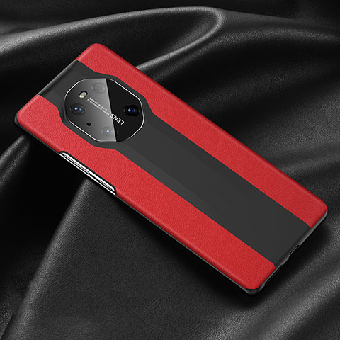 Coque Luxe Cuir Housse Etui R03 pour Huawei Mate 40 Pro Rouge