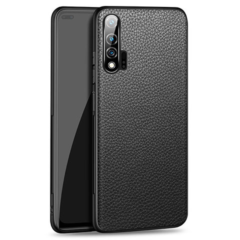 Coque Luxe Cuir Housse Etui R03 pour Huawei Nova 6 5G Noir