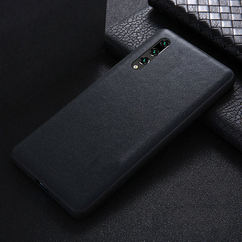 Coque Luxe Cuir Housse Etui R03 pour Huawei P20 Pro Noir