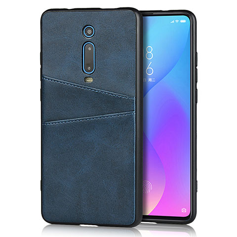 Coque Luxe Cuir Housse Etui R03 pour Xiaomi Mi 9T Bleu