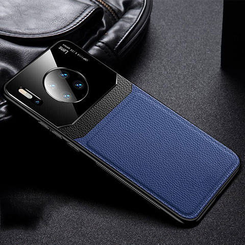 Coque Luxe Cuir Housse Etui R04 pour Huawei Mate 30 Pro Bleu