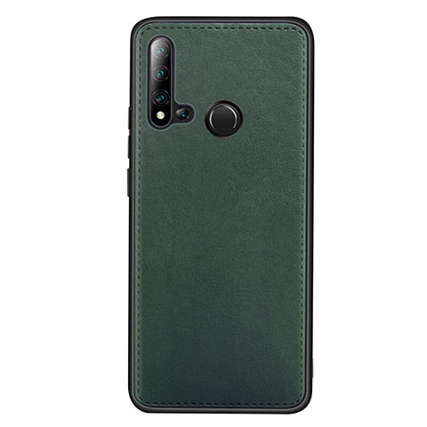 Coque Luxe Cuir Housse Etui R04 pour Huawei P20 Lite (2019) Vert