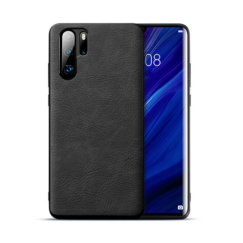 Coque Luxe Cuir Housse Etui R04 pour Huawei P30 Pro Noir