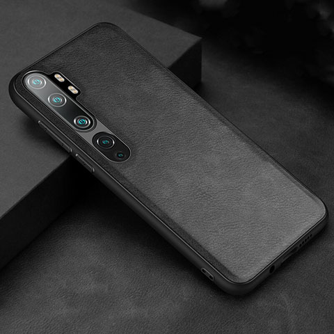 Coque Luxe Cuir Housse Etui R04 pour Xiaomi Mi Note 10 Pro Noir