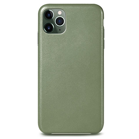 Coque Luxe Cuir Housse Etui R05 pour Apple iPhone 11 Pro Vert