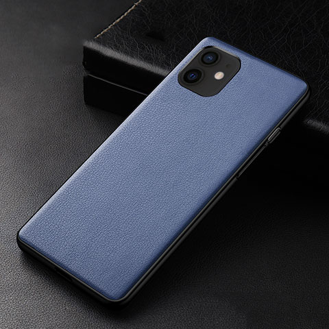 Coque Luxe Cuir Housse Etui R05 pour Apple iPhone 12 Bleu