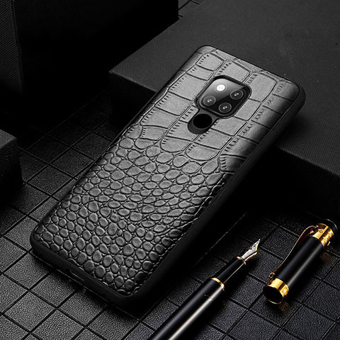 Coque Luxe Cuir Housse Etui R05 pour Huawei Mate 20 X 5G Noir