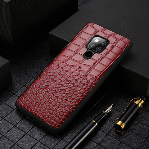 Coque Luxe Cuir Housse Etui R05 pour Huawei Mate 20 X 5G Rouge