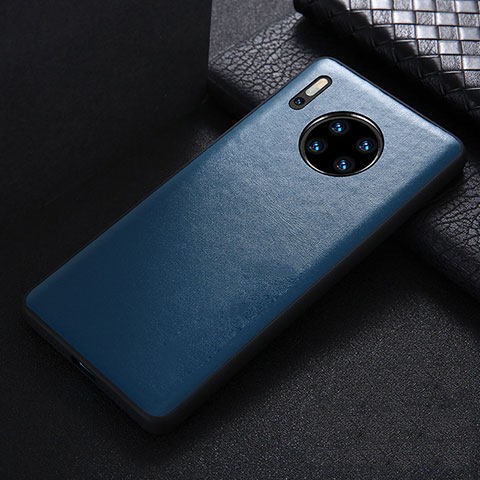 Coque Luxe Cuir Housse Etui R05 pour Huawei Mate 30 Pro Bleu