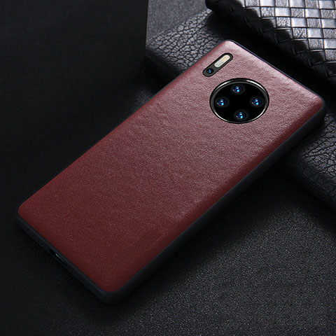 Coque Luxe Cuir Housse Etui R05 pour Huawei Mate 30 Pro Vin Rouge