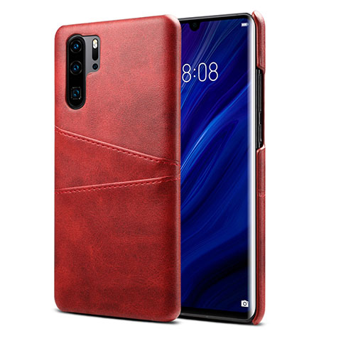 Coque Luxe Cuir Housse Etui R05 pour Huawei P30 Pro New Edition Rouge