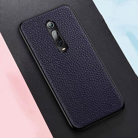 Coque Luxe Cuir Housse Etui R05 pour Xiaomi Mi 9T Bleu