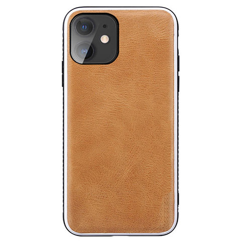 Coque Luxe Cuir Housse Etui R06 pour Apple iPhone 11 Orange