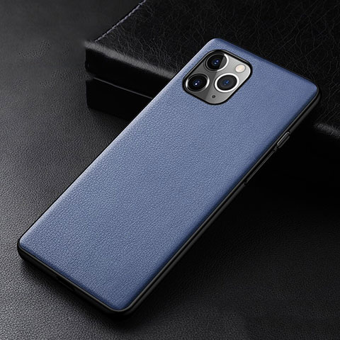 Coque Luxe Cuir Housse Etui R06 pour Apple iPhone 11 Pro Bleu