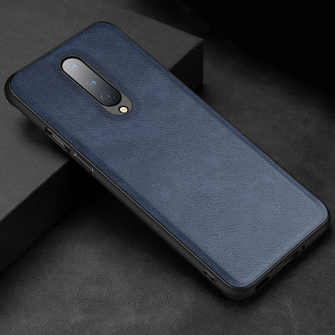 Coque Luxe Cuir Housse Etui R06 pour OnePlus 8 Bleu