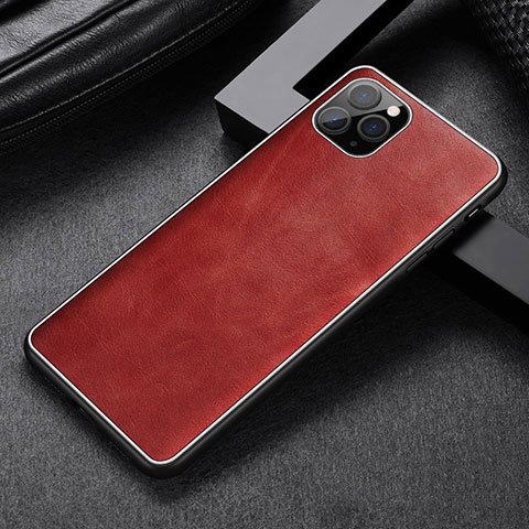 Coque Luxe Cuir Housse Etui R07 pour Apple iPhone 11 Pro Rouge