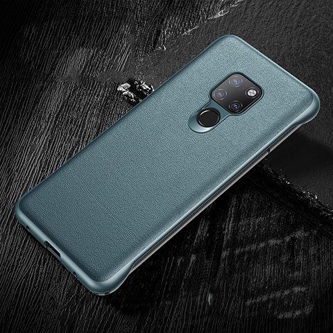 Coque Luxe Cuir Housse Etui R07 pour Huawei Mate 20 Vert