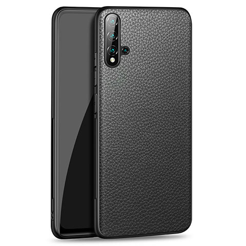 Coque Luxe Cuir Housse Etui R07 pour Huawei Nova 5 Pro Noir