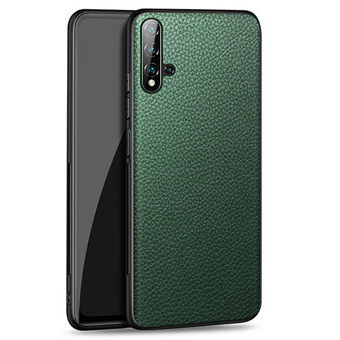 Coque Luxe Cuir Housse Etui R07 pour Huawei Nova 5 Pro Vert