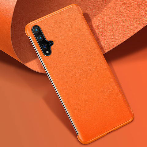 Coque Luxe Cuir Housse Etui R08 pour Huawei Nova 5 Pro Orange