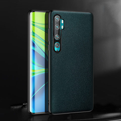 Coque Luxe Cuir Housse Etui R08 pour Xiaomi Mi Note 10 Vert