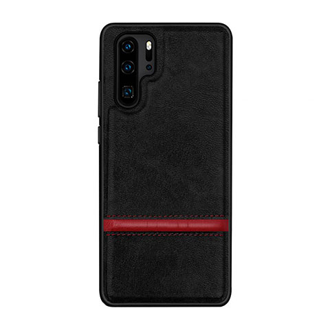 Coque Luxe Cuir Housse Etui R10 pour Huawei P30 Pro New Edition Noir