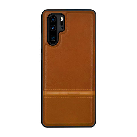 Coque Luxe Cuir Housse Etui R10 pour Huawei P30 Pro Orange